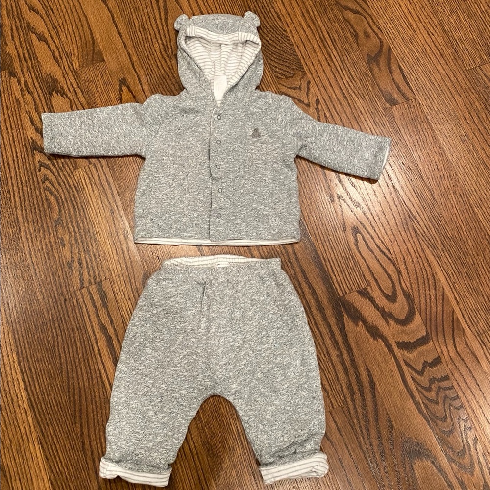 3-6M babyGap bear hoodie with matching pants